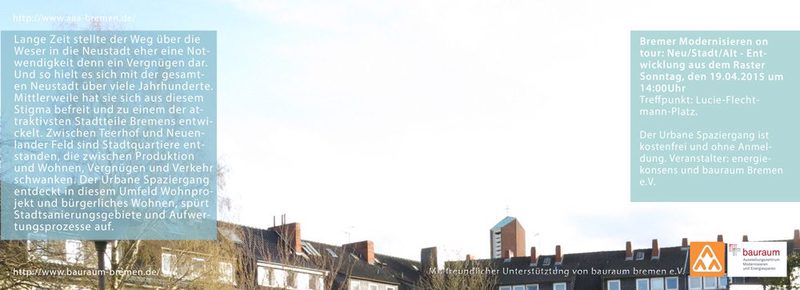 Neu/Stadt/Alt Urbaner Spaziergang 19.04.2015