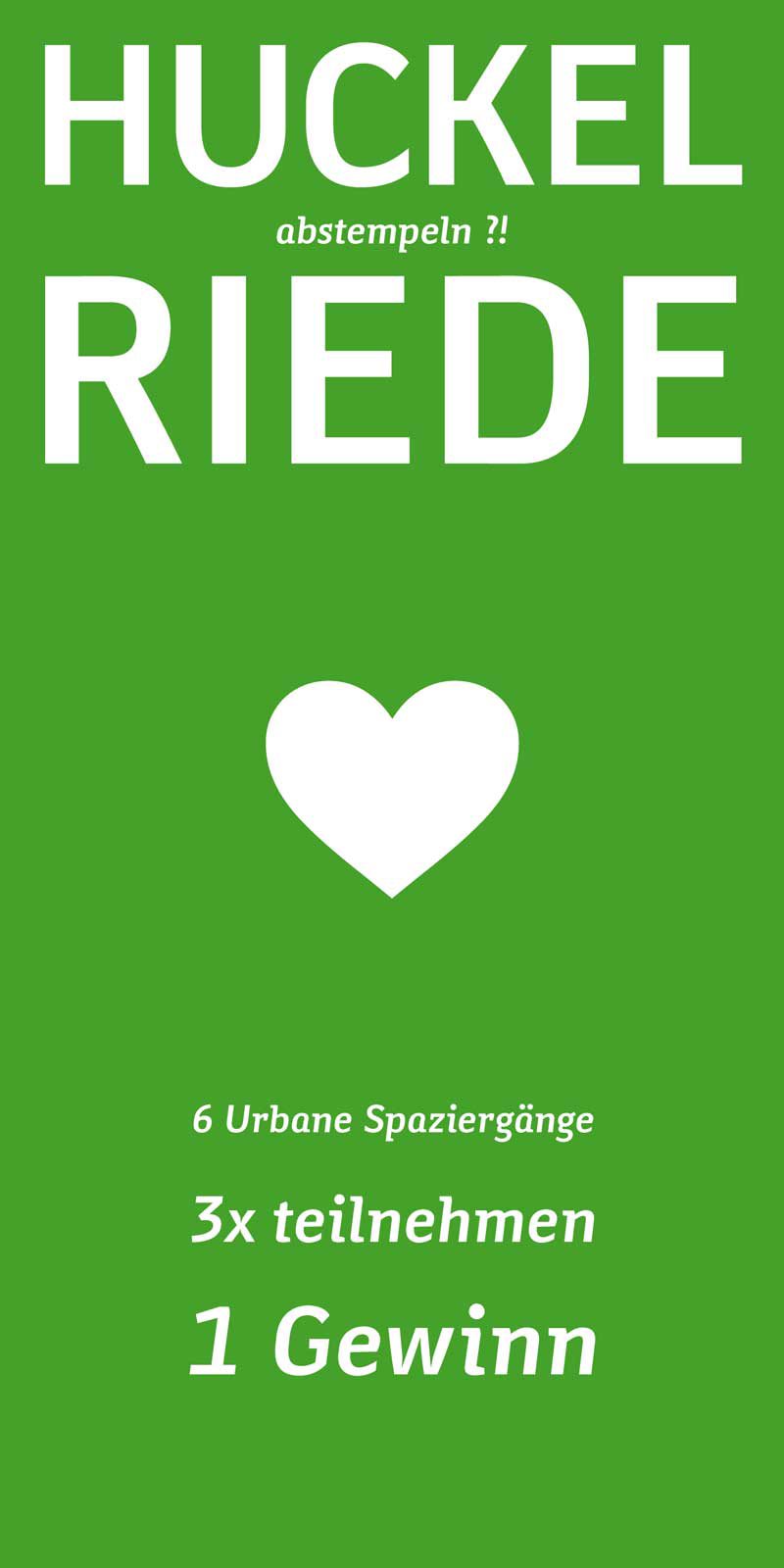 Huckelriede abstempeln?! - 6x Urbane Spaziergänge 3x teilnehmen 1x Gewinn, 2013