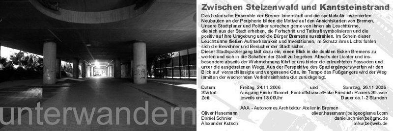 unterwandern - Zwischen Stelzenwald und Kantsteinstrand